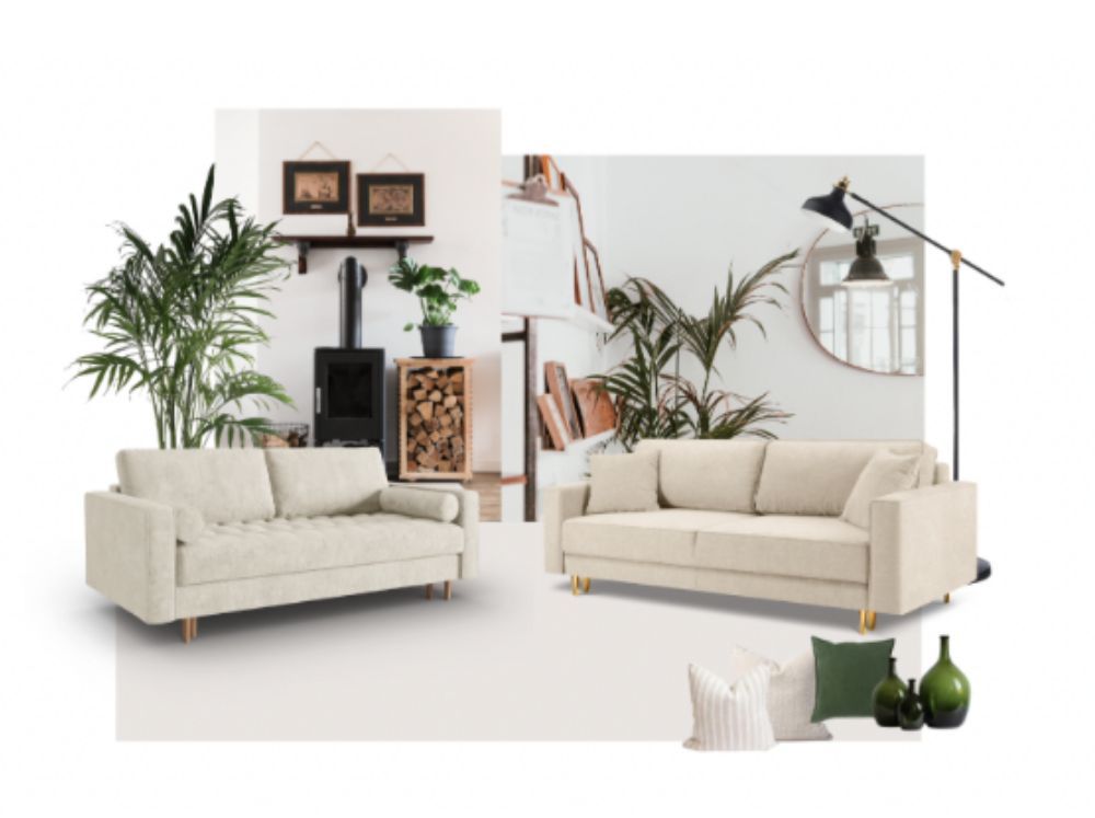 two-white-sofas-in-a-white-background-plants