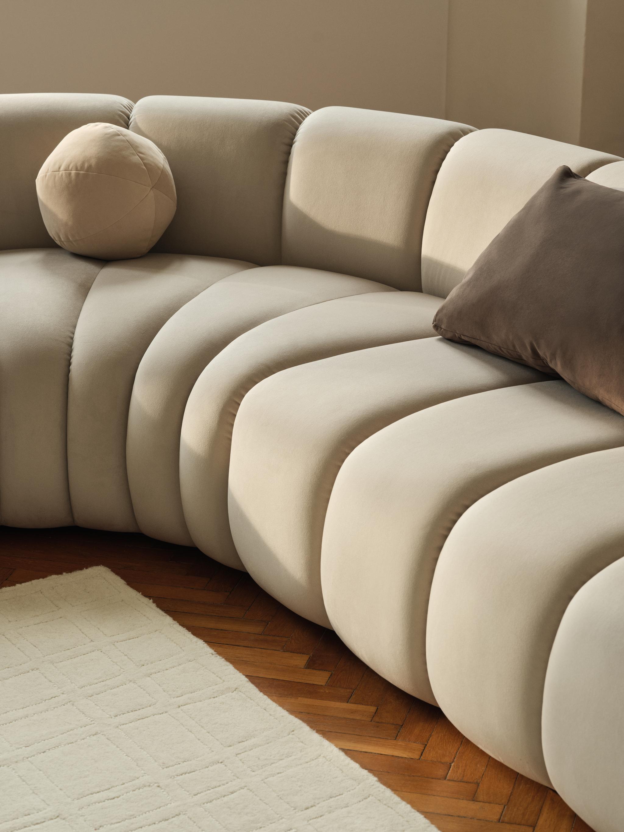 lupine sofa in terra cotta color