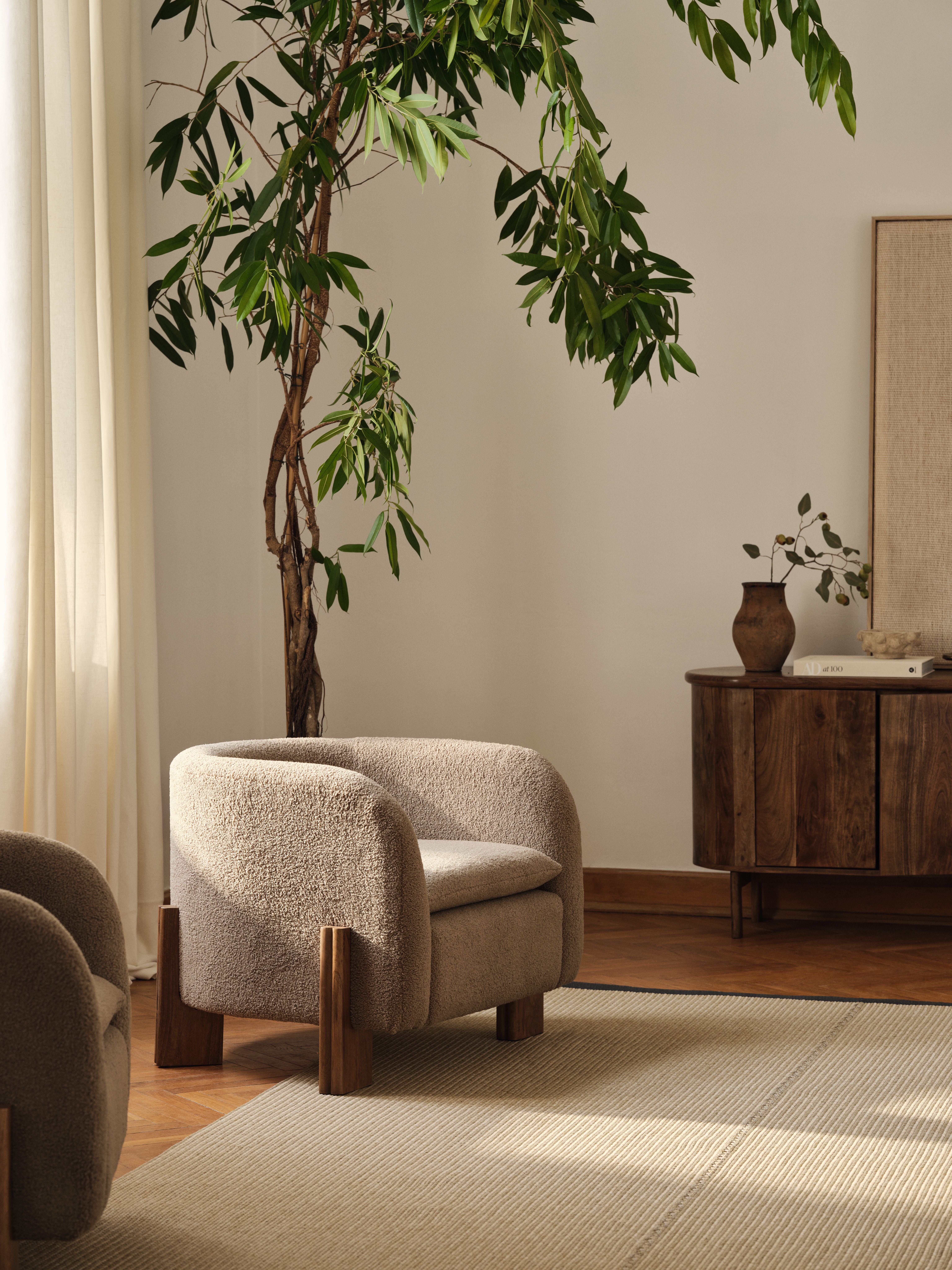 Two-sofas-white-with-plant-background-in-livingroom