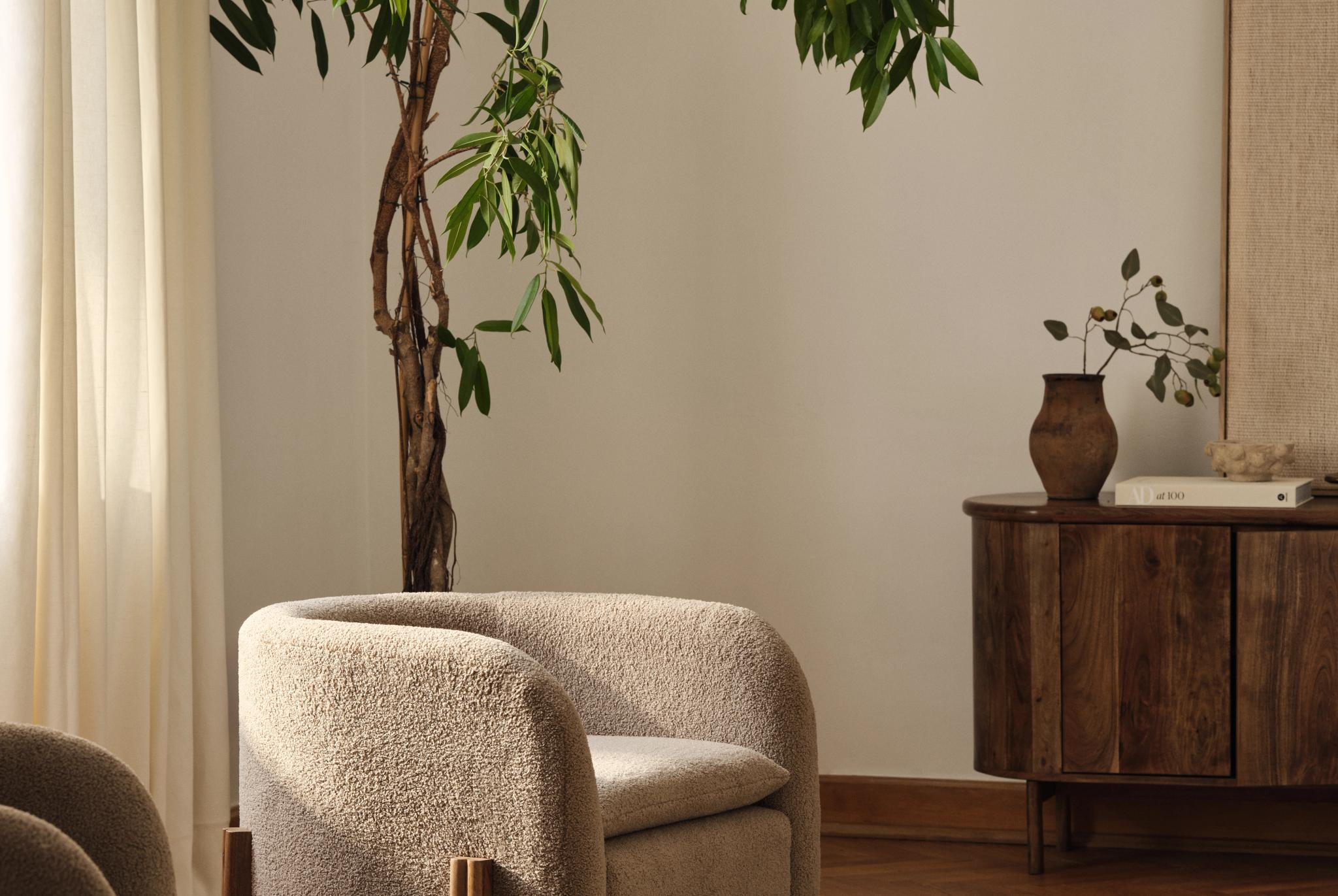 Two-sofas-white-with-plant-background-in-livingroom