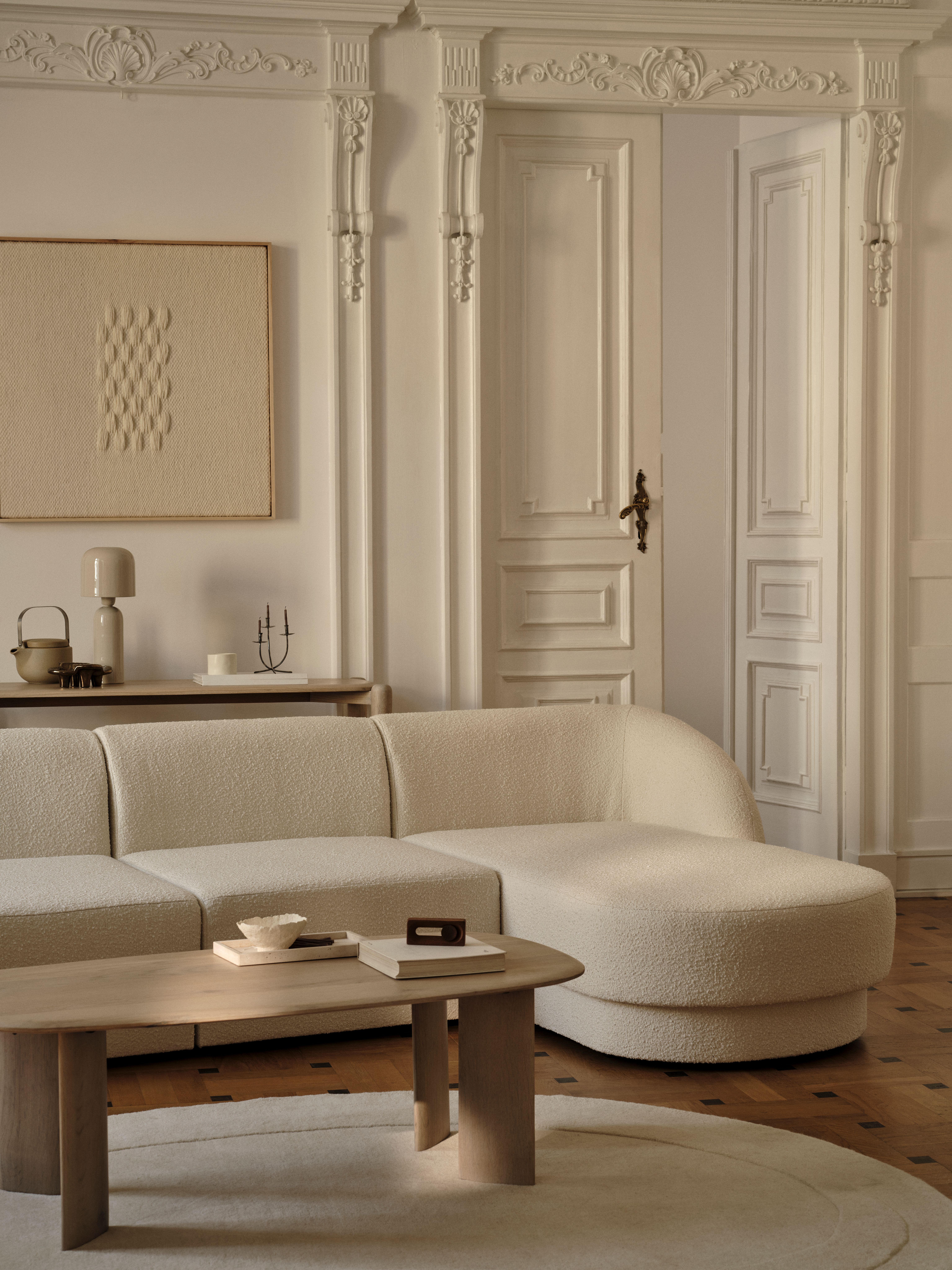 Canapé d'angle Blair, coloris orange